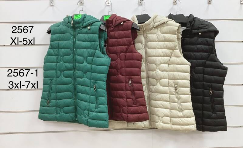 Kamizelki damskie Roz XL-5XL, Mix Kolor .Paczka 5 szt